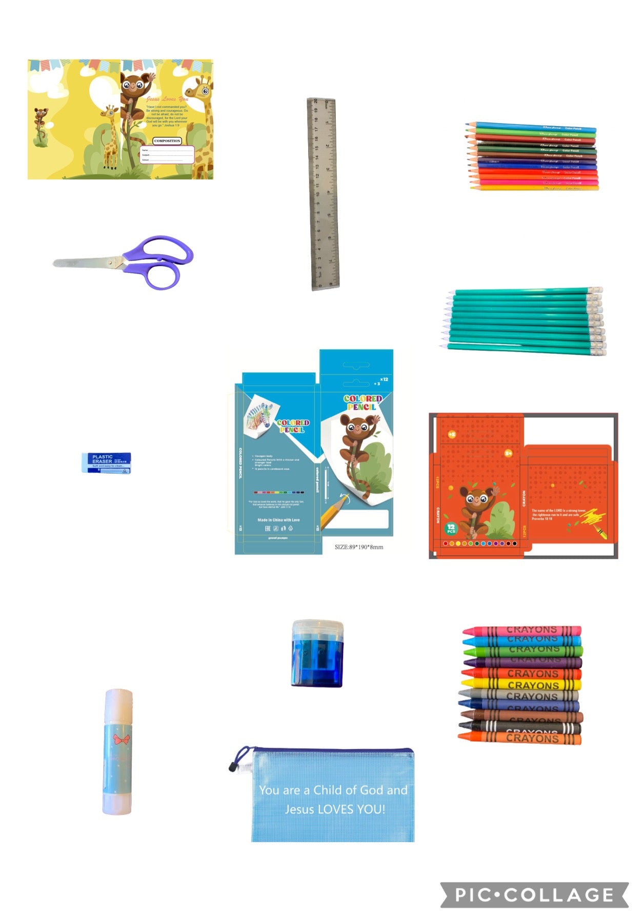 WOW School       Supply Kit! (Sold in groups of 12 kits)